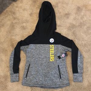 NWT NFL apparel mock neck performance hoodie